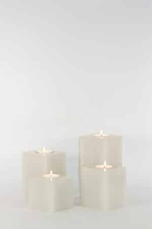 mg emozioni column laccate traslucide ghiaccio portacandele luxury elegante