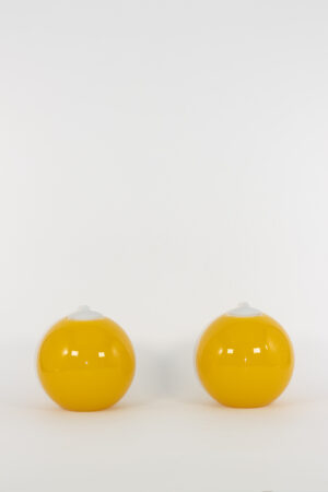 mg emozioni portacandele sfera ball giallo traslucido luxury