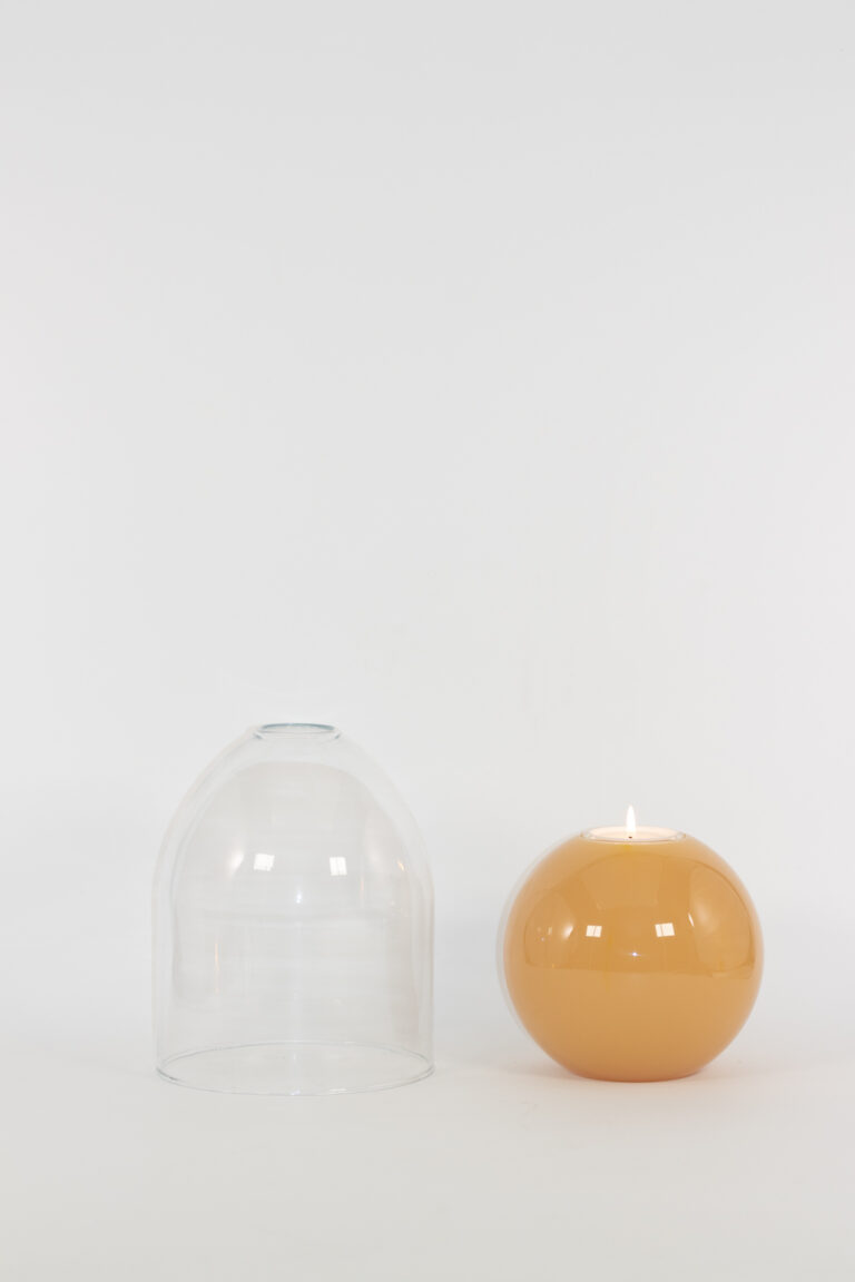 mg emozioni portacandele sfera ball avorio traslucido luxury
