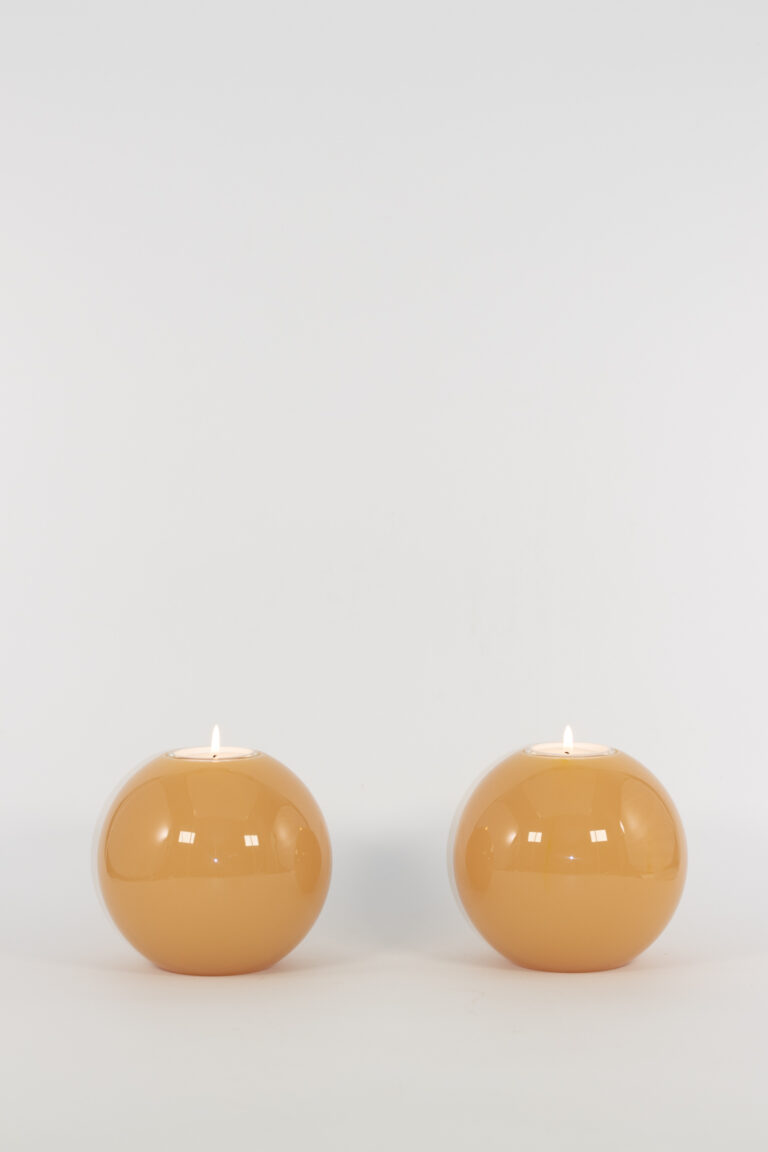 mg emozioni portacandele sfera ball avorio traslucido luxury