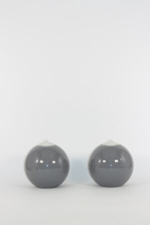 mg emozioni portacandele sfera ball grigio laccato luxury