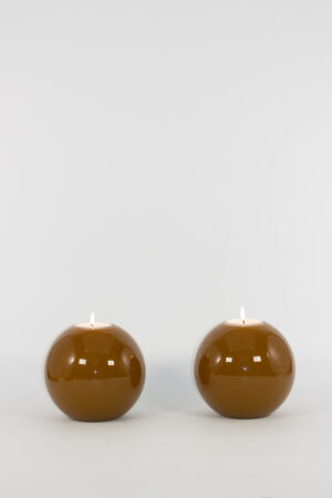 mg emozioni portacandele sfera ball testa di moro traslucido luxury