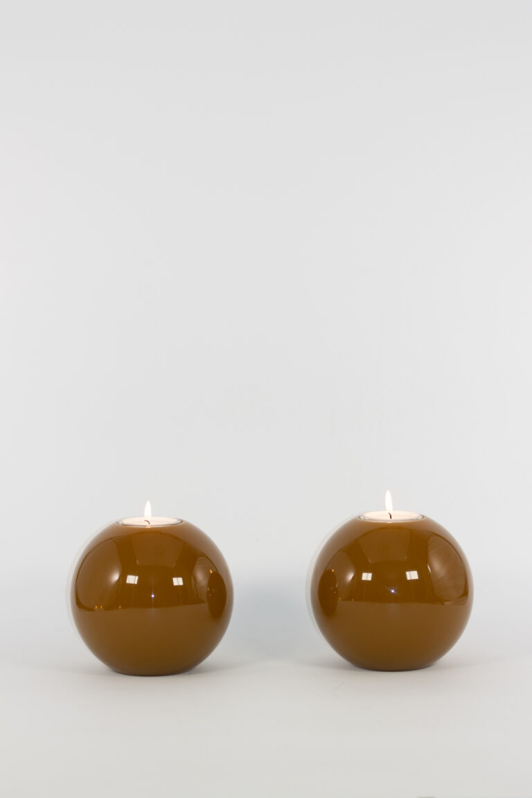 mg emozioni portacandele sfera ball testa di moro traslucido luxury