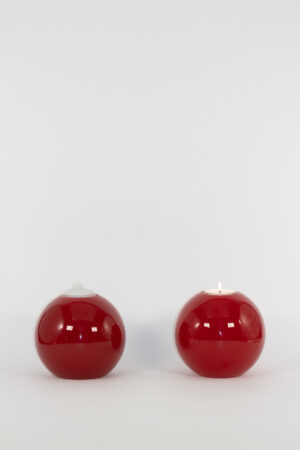 mg emozioni portacandele sfera ball rosso traslucido luxury